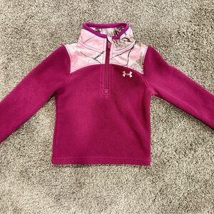 Under Armour Kids' Magenta/Pink Fleece Quarter Zip
